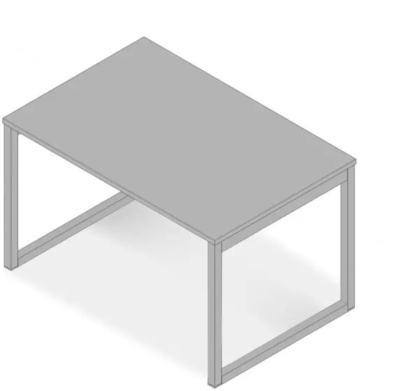 Schreibtisch,HxBxT 730x1200x 800mm,Platte grau,Kufengestell alu