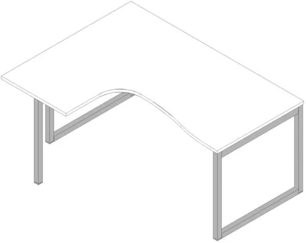 Winkel-Schreibtisch,HxBxT 730x 1600x1200mm,Platte weiß,Ver- tiefung links