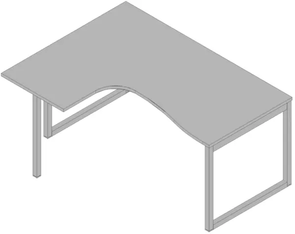 Winkel-Schreibtisch,HxBxT 730x 1600x1200mm,Platte grau,Ver- tiefung links