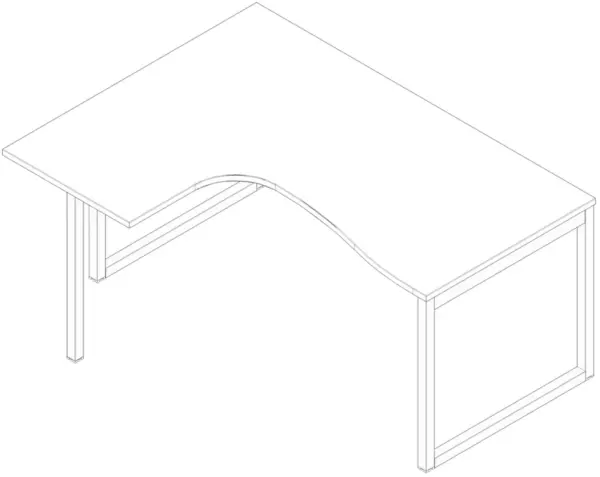 Winkel-Schreibtisch,HxBxT 730x 1600x1200mm,Platte weiß,Ver- tiefung links