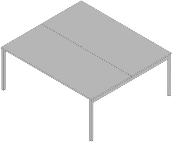 Höhenverstellbarer Benchtisch, HxBxT 680-760x1800x1600mm, Platte grau,4-Fuß alu