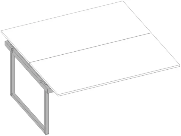 Anbautisch,f. Benchtisch,HxBxT 730x1600x1600mm,Platte weiß, mit 2 Tischplatten