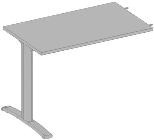 table de rallonge à hauteur réglable,p. pied en C,HxlxP 730x1000x600mm
