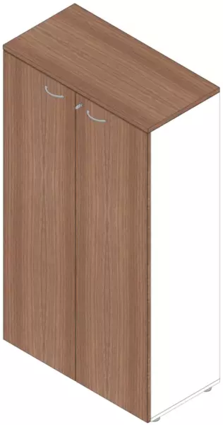armoire à portes battantes de bureau,3xsol en bois,4 HC, corps blanc