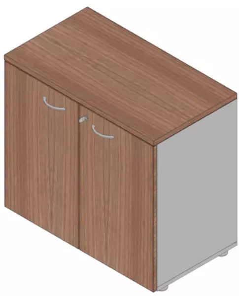 armoire à portes battantes de bureau,HxlxP 730x800x450mm, 1xsol en bois,2 HC