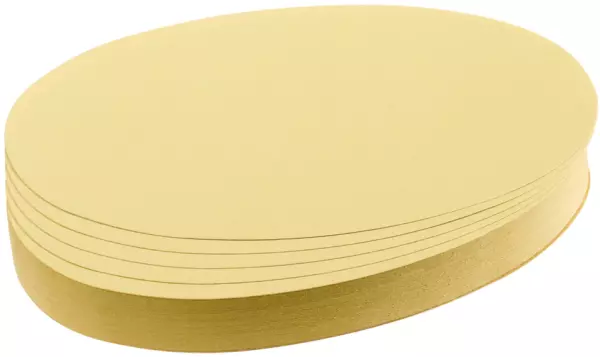 Moderationskarte,oval,HxB 110x 190mm,gelb