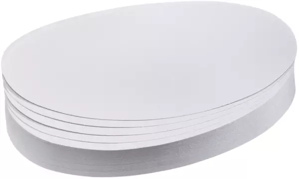 Moderationskarte,oval,HxB 110x 190mm,weiß