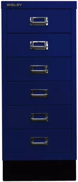 Büro-Schubladenschrank,HxBxT 670x279x380mm,6 Schublade(n), Korpus oxfordblau