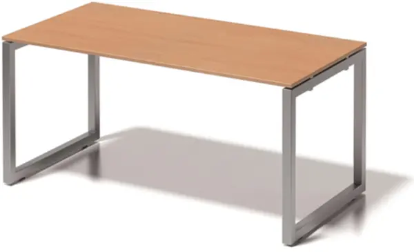 Schreibtisch,HxBxT 740x1600x 800mm,Platte Buche,Kufenge- stell silber