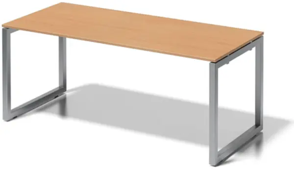 Schreibtisch,HxBxT 740x1800x 800mm,Platte Buche,Kufenge- stell silber