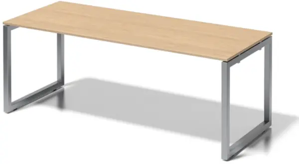 Schreibtisch,HxBxT 740x2000x 800mm,Platte Ahorn,Kufenge- stell silber