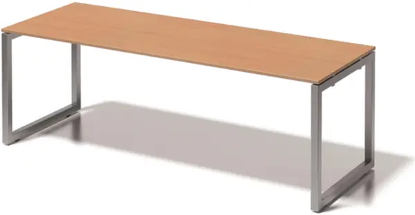 Schreibtisch,HxBxT 740x2200x 800mm,Platte Buche,Kufenge- stell silber