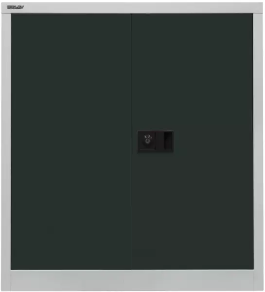 Büro-Flügeltürenschrank,HxBxT 1000x914x400mm,1xStahlboden,2 OH,Korpus lichtgrau