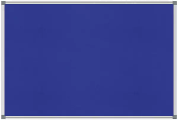 Pinntafel,HxB 600x900mm,pinn- bar,Tafel Filz,blau,Rahmen Alu silber