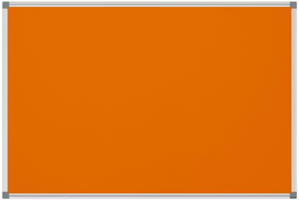 Pinntafel,HxB 600x900mm,pinn- bar,Tafel Filz,orange,Rahmen Alu silber
