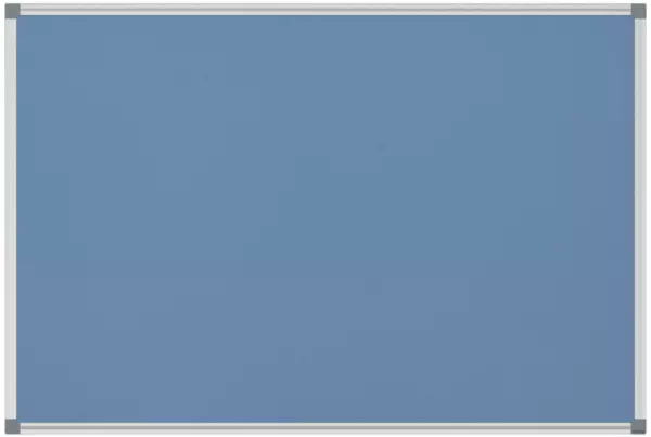 Pinntafel,HxB 900x1800mm, pinnbar,Tafel Filz,hellblau, Rahmen Alu silber