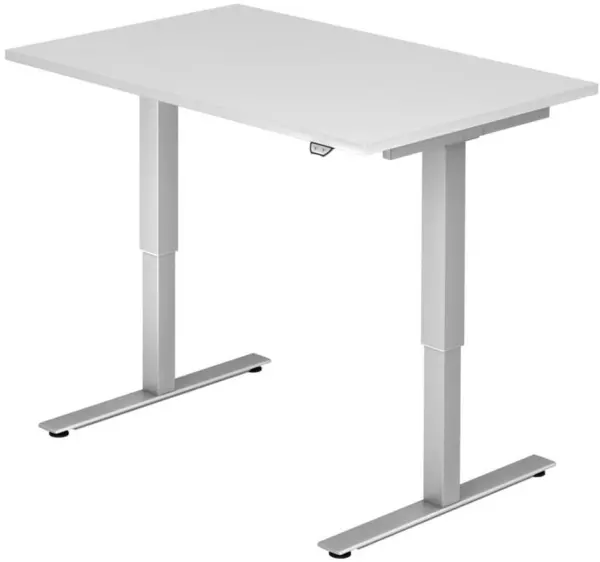 Elektrisch hvst. Steh-Sitz- Schreibtisch,HxBxT 730-1190x 1200x800mm,Platte weiß