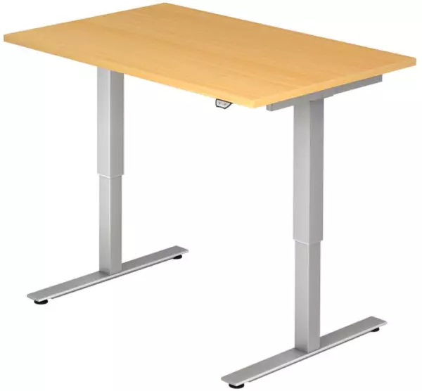 Elektrisch hvst. Steh-Sitz- Schreibtisch,HxBxT 730-1190x 1200x800mm,Platte Buche