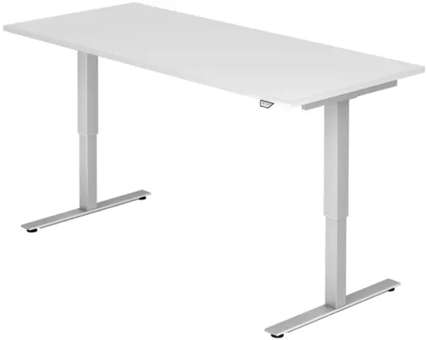 Elektrisch hvst. Steh-Sitz- Schreibtisch,HxBxT 730-1190x 1800x800mm,Platte weiß