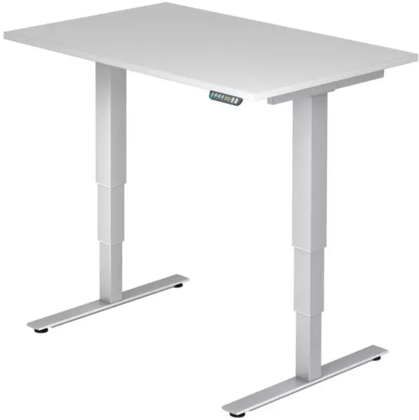 Elektrisch hvst. Steh-Sitz- Schreibtisch,HxBxT 635-1285x 1200x800mm,Platte grau