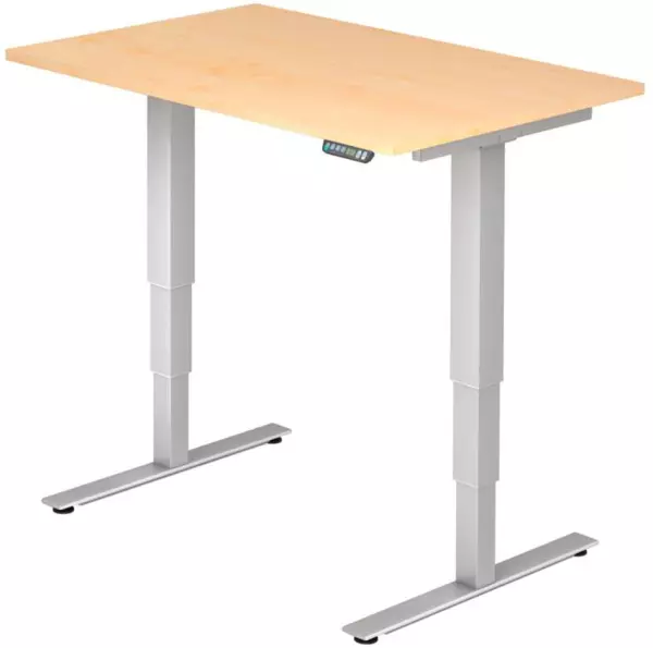 Elektrisch hvst. Steh-Sitz- Schreibtisch,HxBxT 635-1285x 1200x800mm,Platte Ahorn
