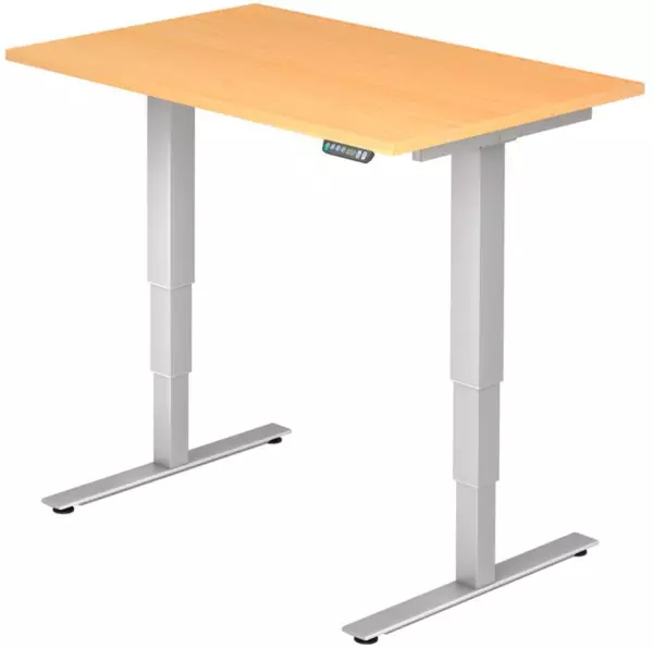 Elektrisch hvst. Steh-Sitz- Schreibtisch,HxBxT 635-1285x 1200x800mm,Platte Buche