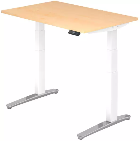 Elektrisch hvst. Steh-Sitz- Schreibtisch,HxBxT 650-1300x 1200x800mm,Platte Ahorn