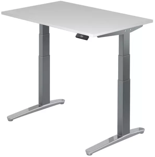 Elektrisch hvst. Steh-Sitz- Schreibtisch,HxBxT 650-1300x 1200x800mm,Platte grau
