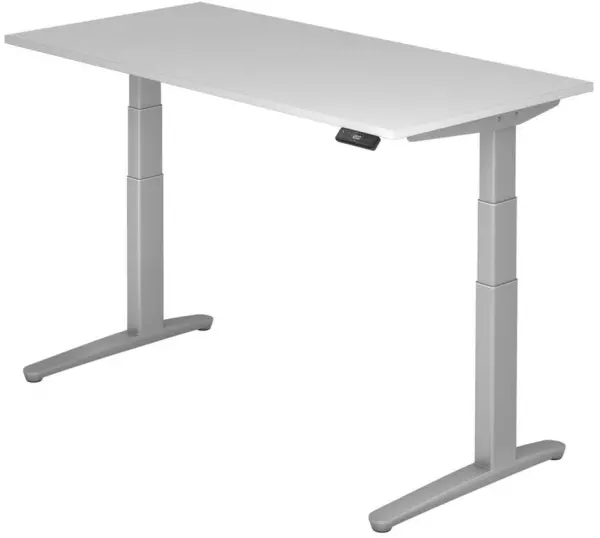 Elektrisch hvst. Steh-Sitz- Schreibtisch,HxBxT 650-1300x 1600x800mm,Platte grau