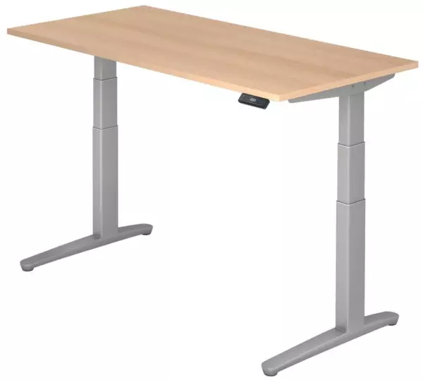 Elektrisch hvst. Steh-Sitz- Schreibtisch,HxBxT 650-1300x 1600x800mm,Platte Eiche