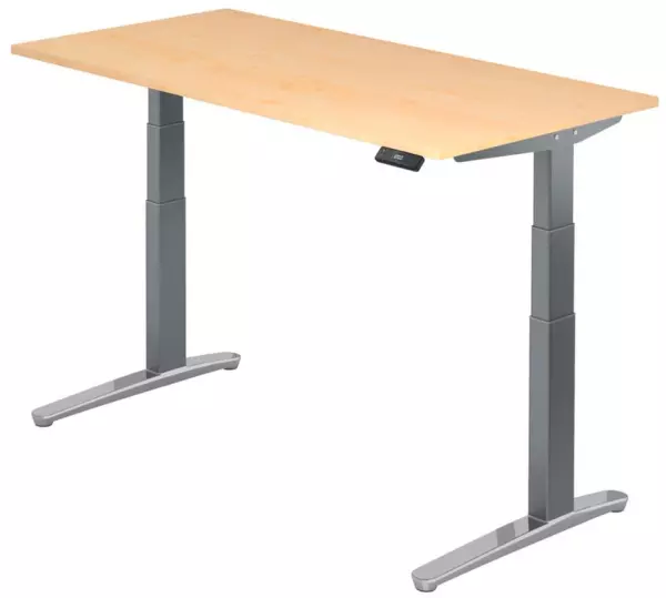 Elektrisch hvst. Steh-Sitz- Schreibtisch,HxBxT 650-1300x 1600x800mm,Platte Ahorn