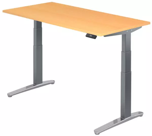 Elektrisch hvst. Steh-Sitz- Schreibtisch,HxBxT 650-1300x 1600x800mm,Platte Buche