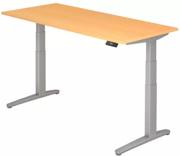 Elektrisch hvst. Steh-Sitz- Schreibtisch,HxBxT 650-1300x 1800x800mm,Platte Buche