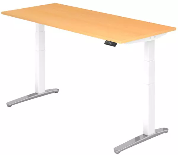 Elektrisch hvst. Steh-Sitz- Schreibtisch,HxBxT 650-1300x 1800x800mm,Platte Buche
