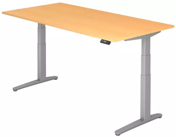 Elektrisch hvst. Steh-Sitz- Schreibtisch,HxBxT 650-1300x 2000x1000mm,Platte Buche