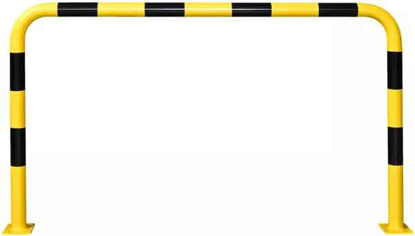 Rammschutzbügel,f. inne- n/außen,HxB 1200x2000mm,Stahl, gelb/schwarz,z. Aufdübeln