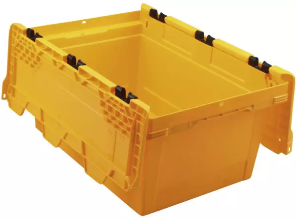 contenitore riutilizzabile Euronorm,AxLxl 199x600x400mm, PP,giallo,pareti chiuso