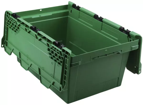 contenitore riutilizzabile Euronorm,AxLxl 199x600x400mm, PP,verde,pareti chiuso