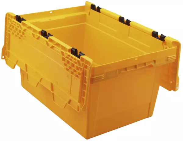 contenitore riutilizzabile Euronorm,AxLxl 349x600x400mm, PP,giallo,pareti chiuso
