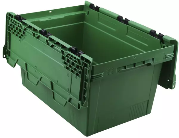 contenitore riutilizzabile Euronorm,AxLxl 349x600x400mm, PP,verde,pareti chiuso