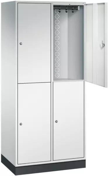 armoire vestiaire grand volume,RAL7035,HxlxP 1950x820x 500mm,2x2compart.