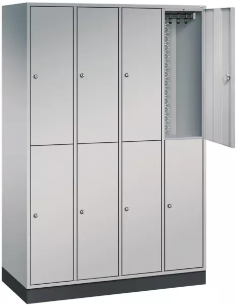 armoire vestiaire à deux niveaux,HxlxP 1950x1220x500mm, 4x2compart.