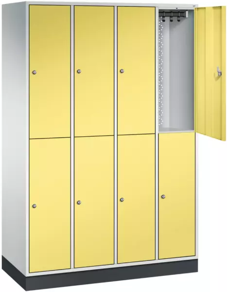 armoire vestiaire à deux niveaux,RAL7035/RDS0959059, HxlxP 1950x1220x500mm