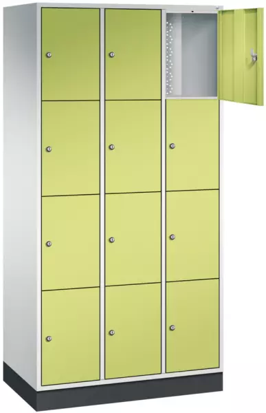 armoire multicases, RAL7035/RDS1108060,HxlxP 1950x 920x500mm,3x4compartiments