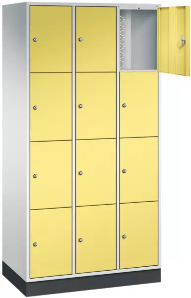 armoire multicases, RAL7035/RDS0959059,HxlxP 1950x 920x500mm,3x4compartiments