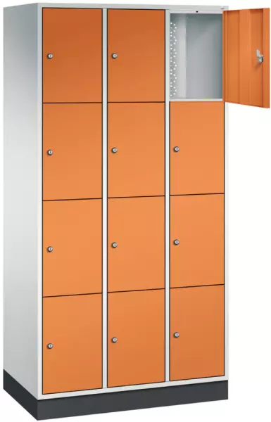 armoire multicases, RAL7035/RAL2000,HxlxP 1950x 920x500mm,3x4compartiments
