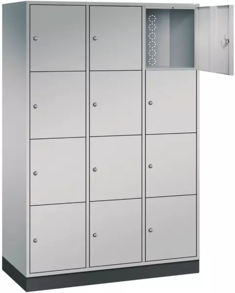 armoire multicases grand volume,HxlxP 1950x1220x500mm, 3x4compartiments,serr.cyl.