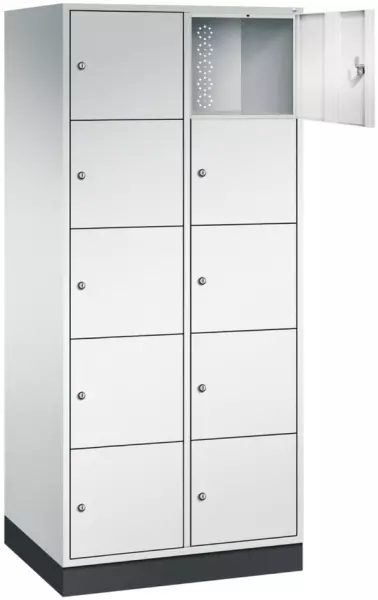 armoire multicases grand volume,RAL7035,HxlxP 1950x820x 600mm,2x5compartiments
