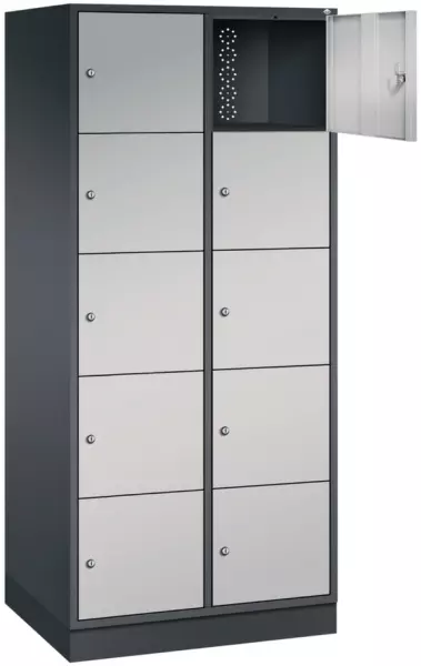 armoire multicases grand volume,HxlxP 1950x820x600mm,2x 5compartiments,serr.cyl.