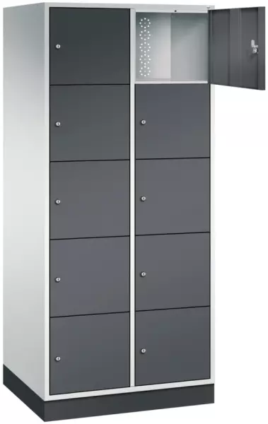 armoire multicases grand volume,RAL7035/RAL7021,HxlxP 1950x820x600mm